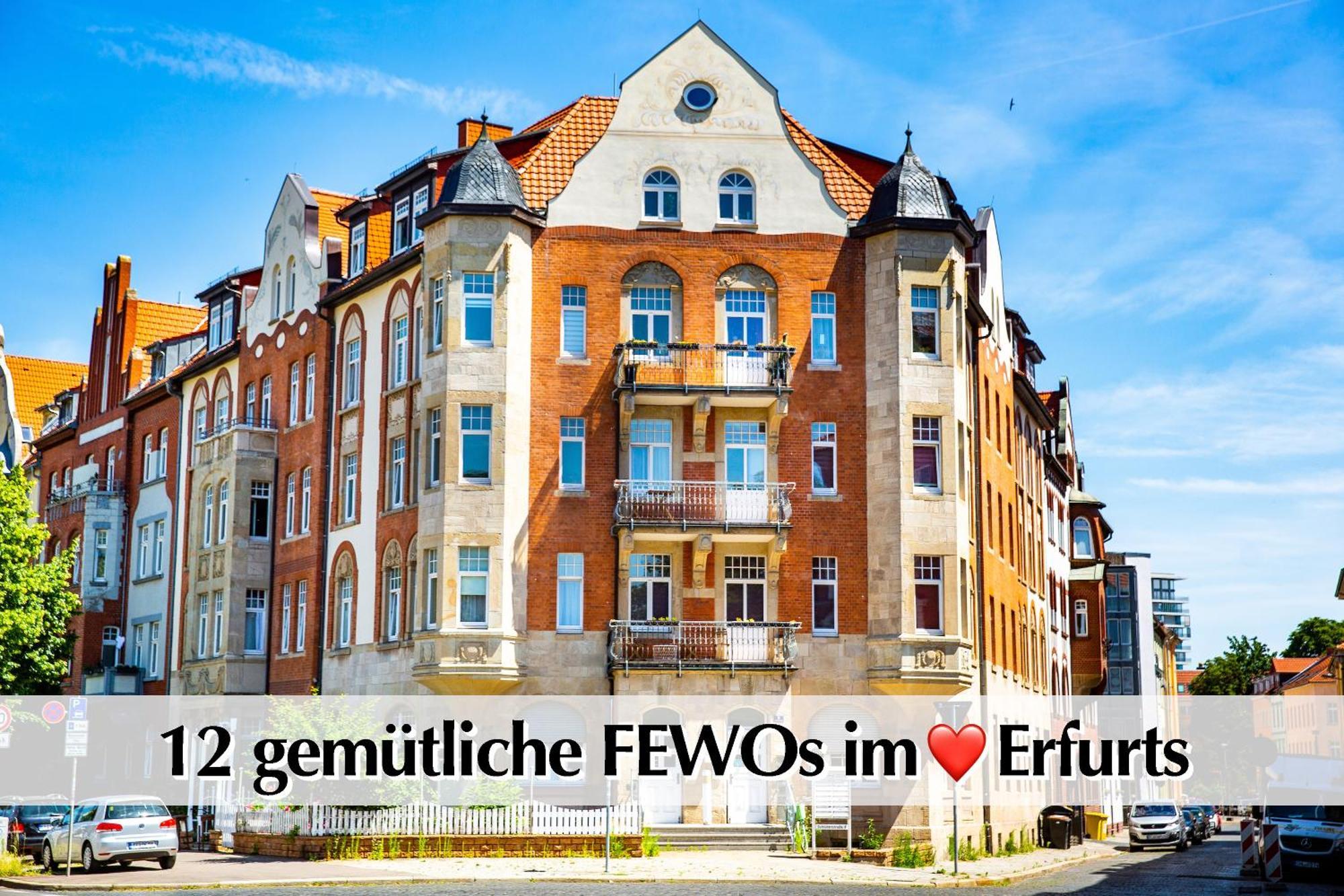 12 Fewos Im Jugendstilhaus Mit Aufzug, Terrasse, Kingsize-Bett, Smart-Tv, Etc Эрфурт Экстерьер фото