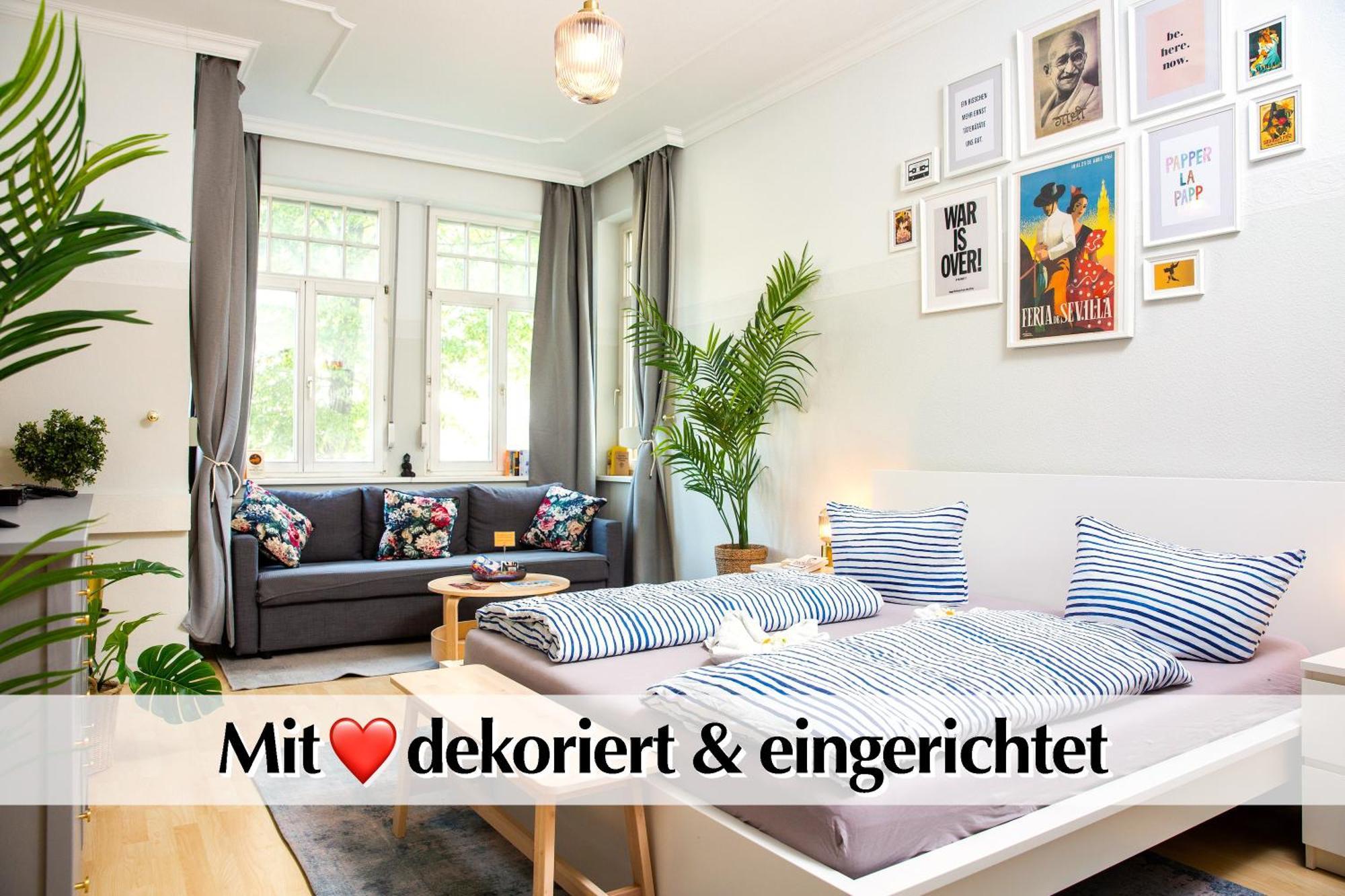 12 Fewos Im Jugendstilhaus Mit Aufzug, Terrasse, Kingsize-Bett, Smart-Tv, Etc Эрфурт Номер фото